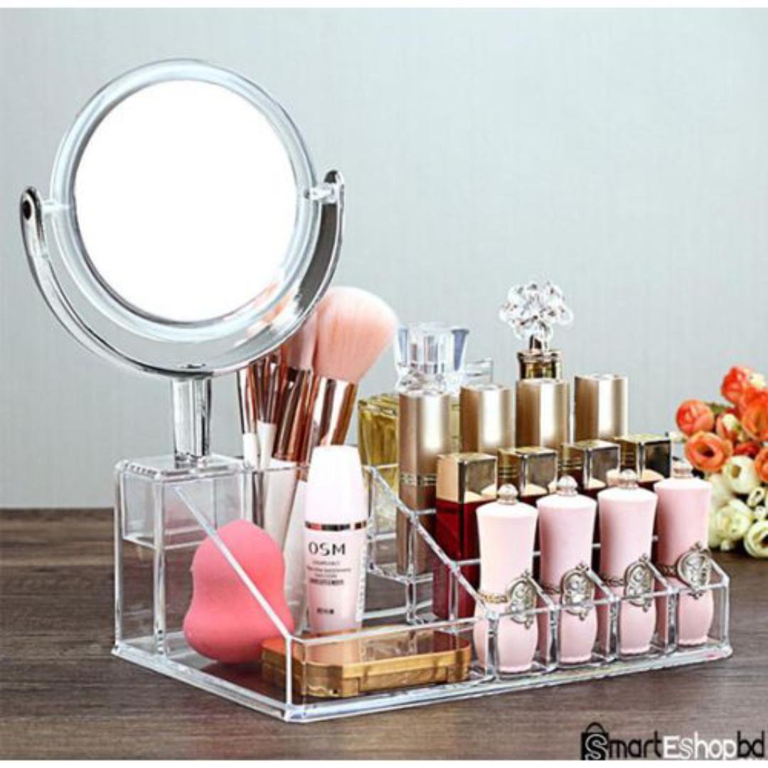 Acrylic cosmetic organiser,Cosmetic Storage Organizer -- Easily Sort Make Up & Jewelry - 4 Drawer Vanity Organizer - Elegant Look - Transparent Design - Makeup Holder