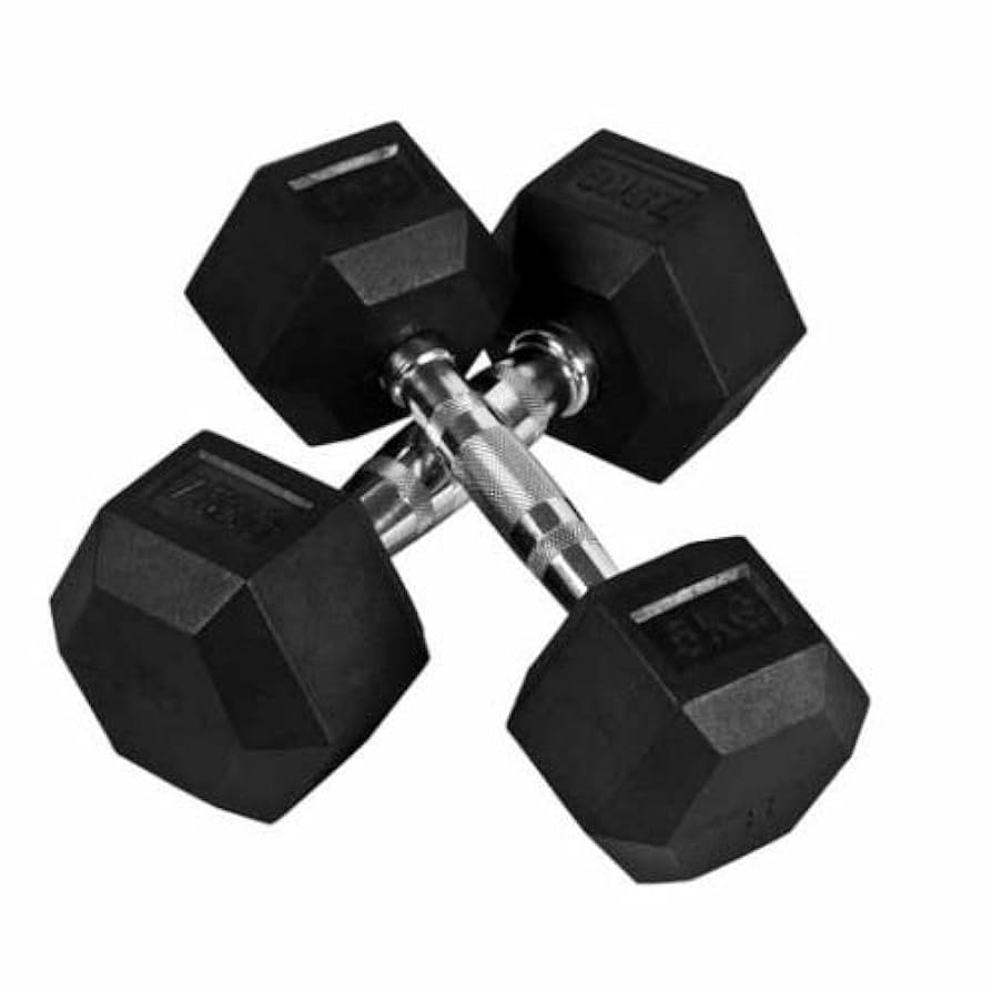 CLEARANCE OFFER 5kg Dumbbells (2.5 by 2.5 kg) - Hexagonal Dumbell Body Building Gym/ Home Work Out Weights