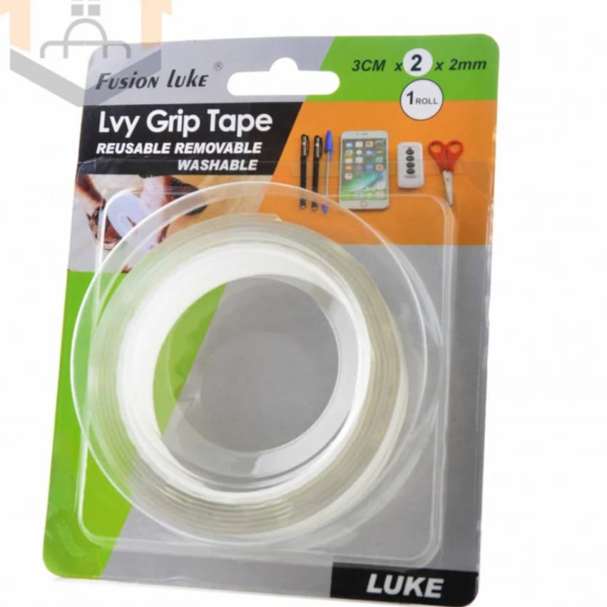 [Limited Offers!!!]*Lvy Grip Double-sided Nano Tape* It's Reusable, removable and washable. Available in 5M,3M,2M,1M