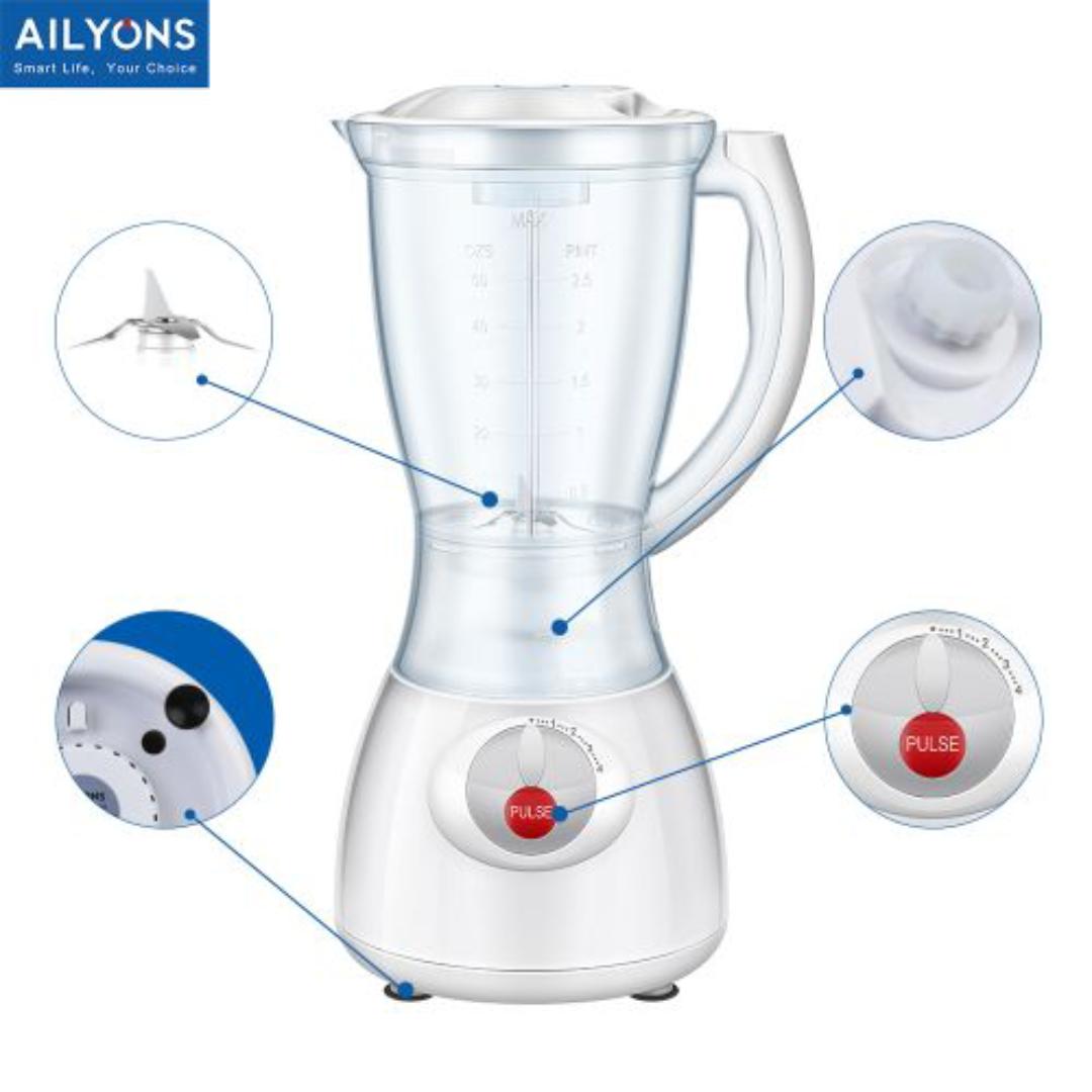 Lyons 2 In 1 Blender With Grinding Machine - 1.5L, Grinder for milling spices, coffee beans, nuts, herbs, etc, Prevent the blender from working unless locked in position