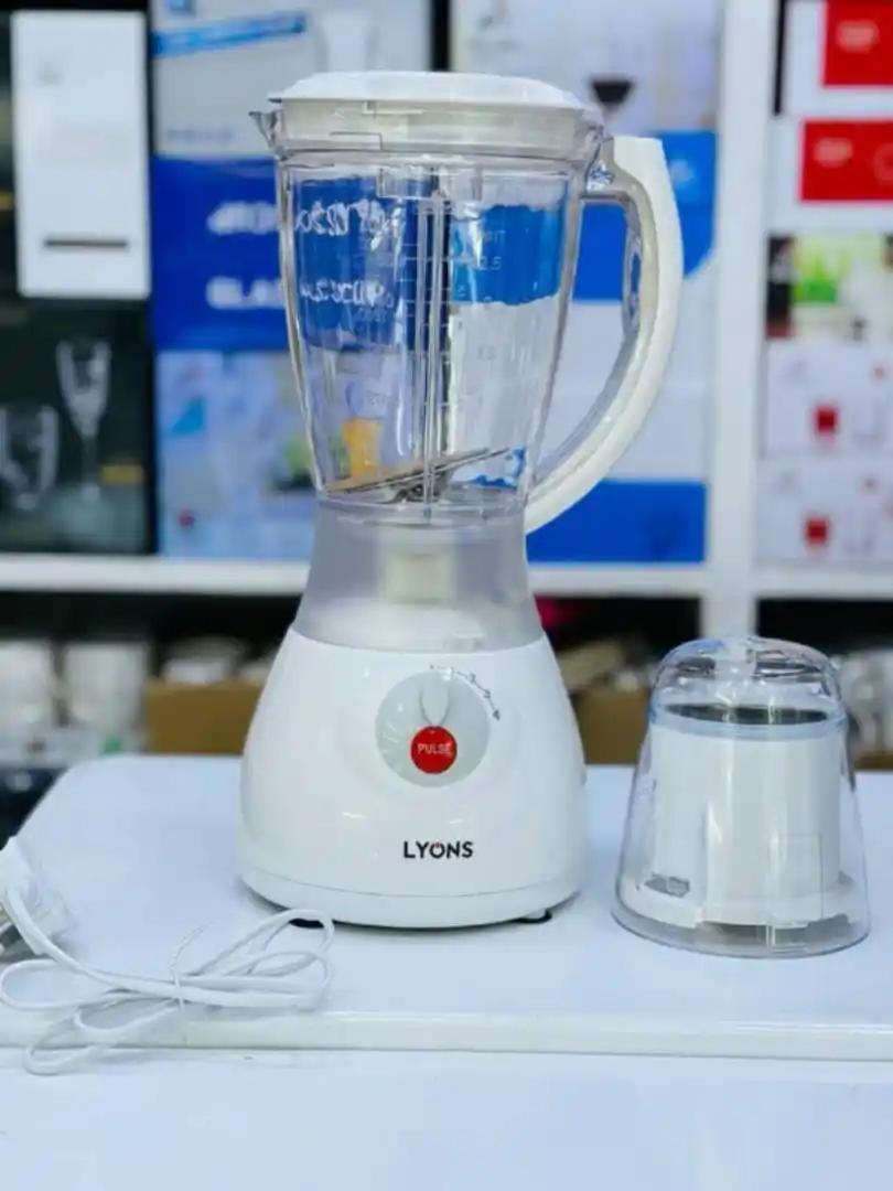 Lyons 2 In 1 Blender With Grinding Machine - 1.5L, Grinder for milling spices, coffee beans, nuts, herbs, etc, Prevent the blender from working unless locked in position
