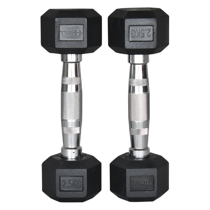 CLEARANCE OFFER 5kg Dumbbells (2.5 by 2.5 kg) - Hexagonal Dumbell Body Building Gym/ Home Work Out Weights