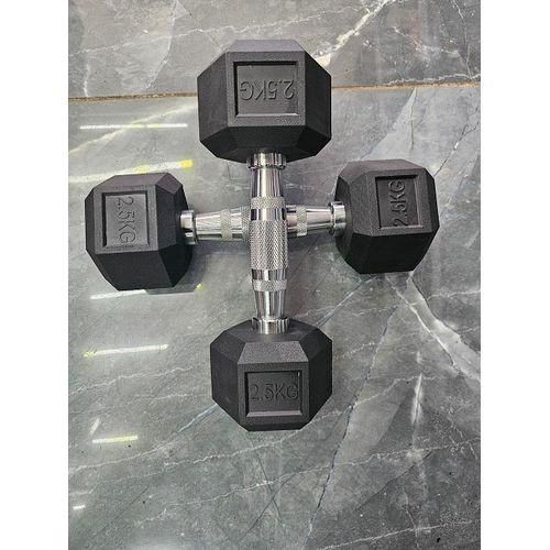 CLEARANCE OFFER 5kg Dumbbells (2.5 by 2.5 kg) - Hexagonal Dumbell Body Building Gym/ Home Work Out Weights