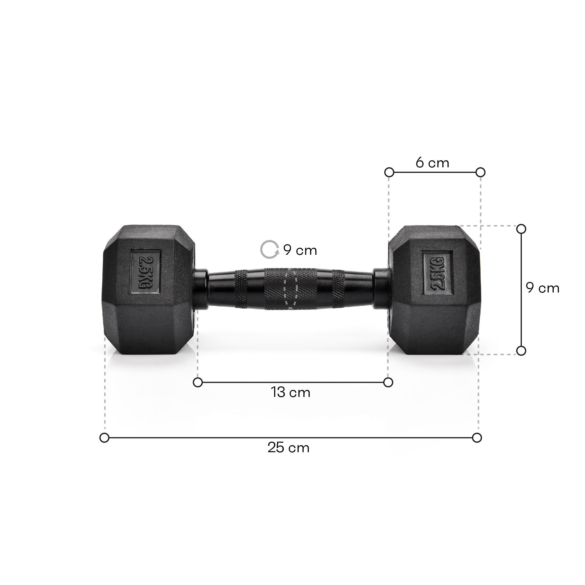 CLEARANCE OFFER 5kg Dumbbells (2.5 by 2.5 kg) - Hexagonal Dumbell Body Building Gym/ Home Work Out Weights