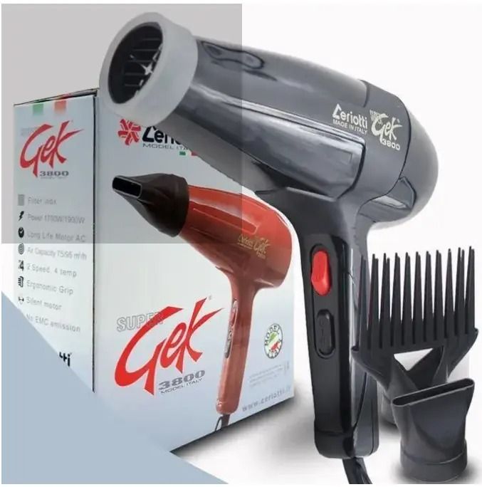 GeK Zeriotti HAIR DRYER >>BLOW DRY SUPER GEK 3800WATS//FREE KETTLE
