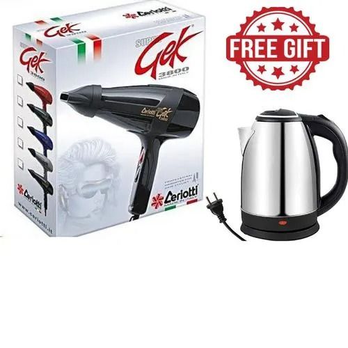 GeK Zeriotti HAIR DRYER >>BLOW DRY SUPER GEK 3800WATS//FREE KETTLE