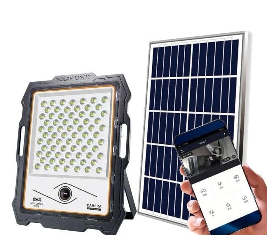 Solar Light 100W, 200W, 300W CCTV SOLAR FLOODLIGHT With HD 1080P Outdoor Security WIFI Camera Wireless
