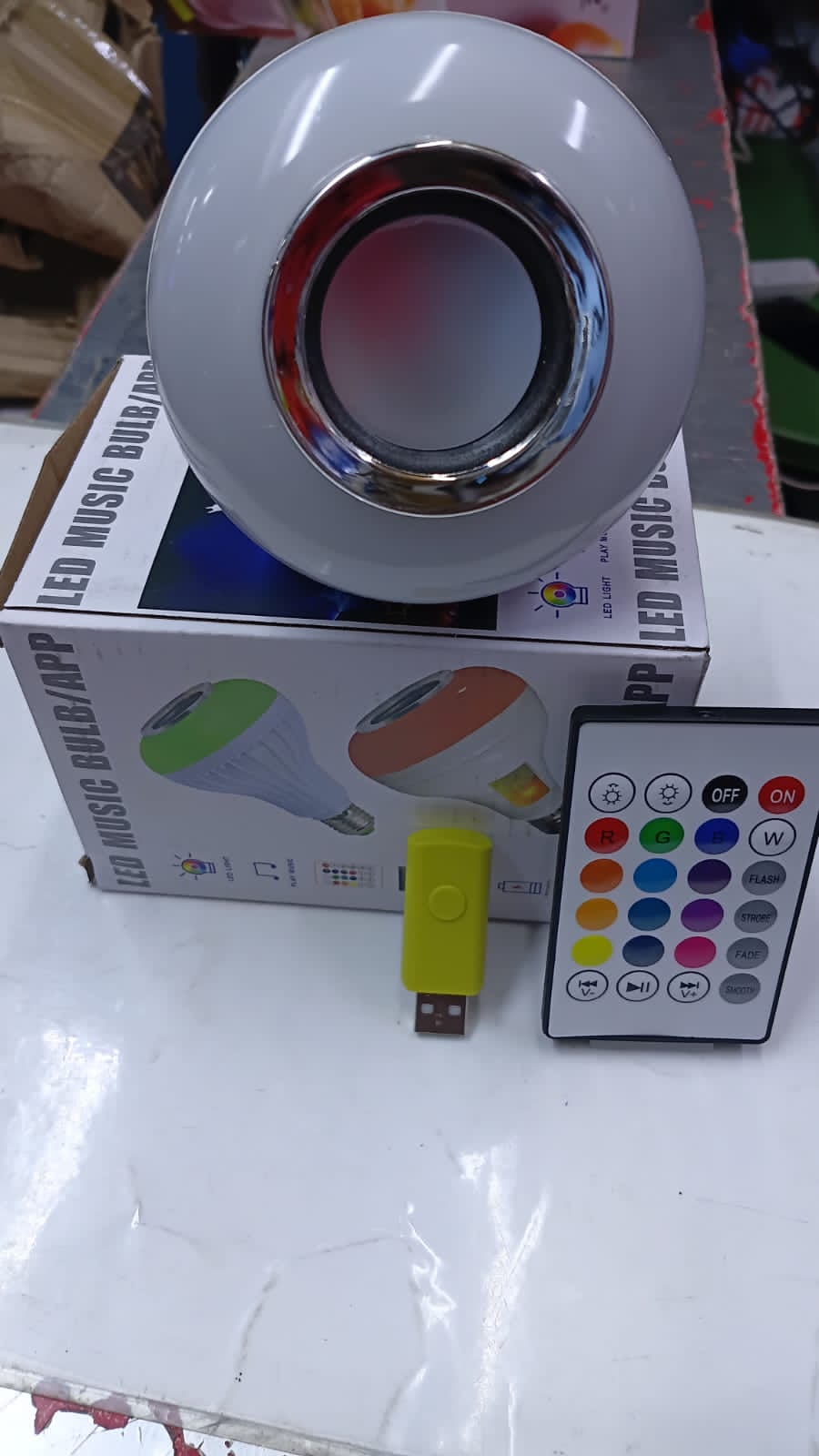 Smart LED Music Bulb with Bluetooth Speaker – Color-Changing Light & Wireless Sound in One. This LED Music Bulb combines vibrant RGB lighting with a built-in Bluetooth speaker to play your music.