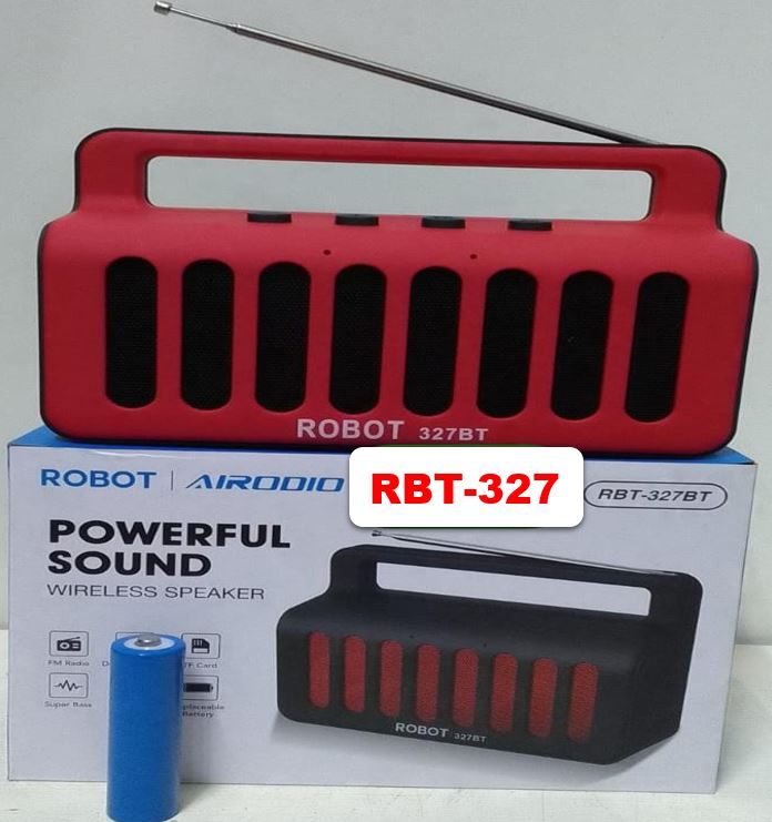 RBT-327BT Bluetooth Speaker with FM Radio, Mini Subwoofer Solar Charging Portable Bluetooth 5.0 Speakers with Light/Memory Stick Slot/Micro Memory Card Slot