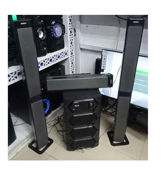 Nobel NB-2040 5.1CH Speaker System: 5.1 Channel Speaker System 55000W PMPO Bluetooth Connectivity USB Port SD Card Slot FM Radio Tallboy Design Remote Control LED Display Extra Bass Sound AUX