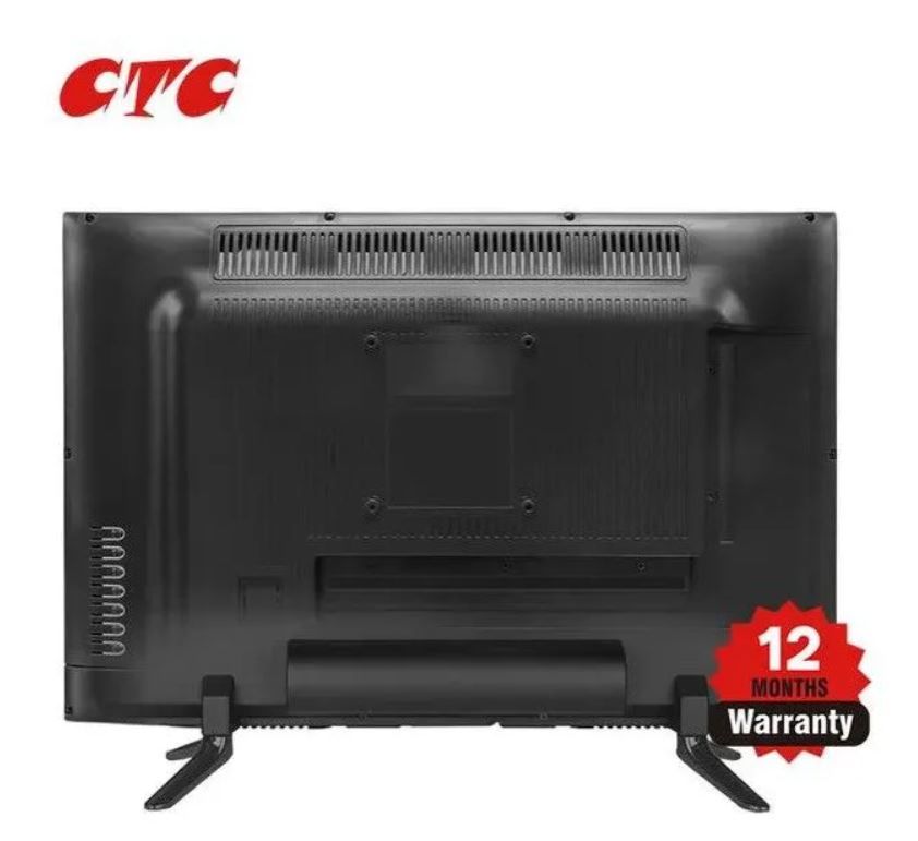 CTC 22-Inch HD Digital LED TV with Built-In Decoder, HDMI, USB Movie, VGA, AC/DC Dual Power, Slim Black Design, Wall Mountable, Energy Saving, 12-Month Warranty