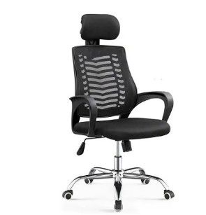 Mesh High-Back Swivel Orthopedic Chair with Arm and Headrest-Perfect for Your Work Space
