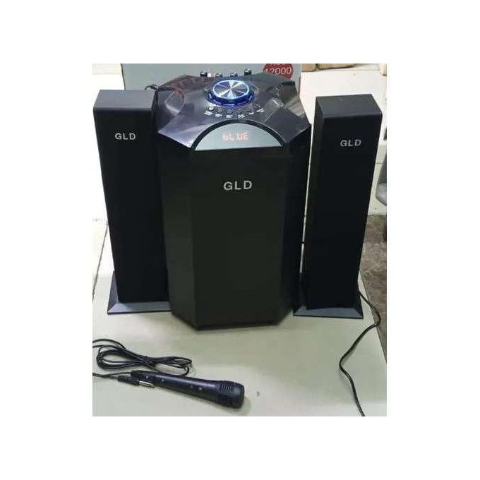 GLD GL-004 2.1-CHANNEL MULTIMEDIA SPEAKER SYSTEM – 12,000 W PMPO, BLUETOOTH & FM/USB