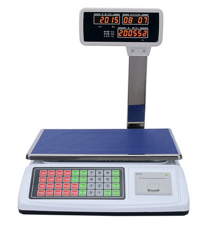 DIGITAL ELECTRONIC WEIGHING SCALE WITH PRINTER – 50KG CAPACITY, 40 MEMORY STORAGE
