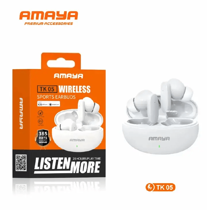 Amaya TK05 Wireless Sports Earbuds 5.3 Bluetooth - 20 Hours Play Time