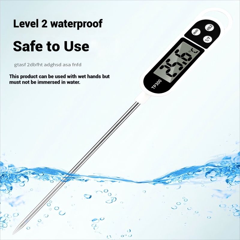 Food temperature water thermometer baking kitchen oil temperature meter water temperature measuring meter milk temperature bread electronic probe