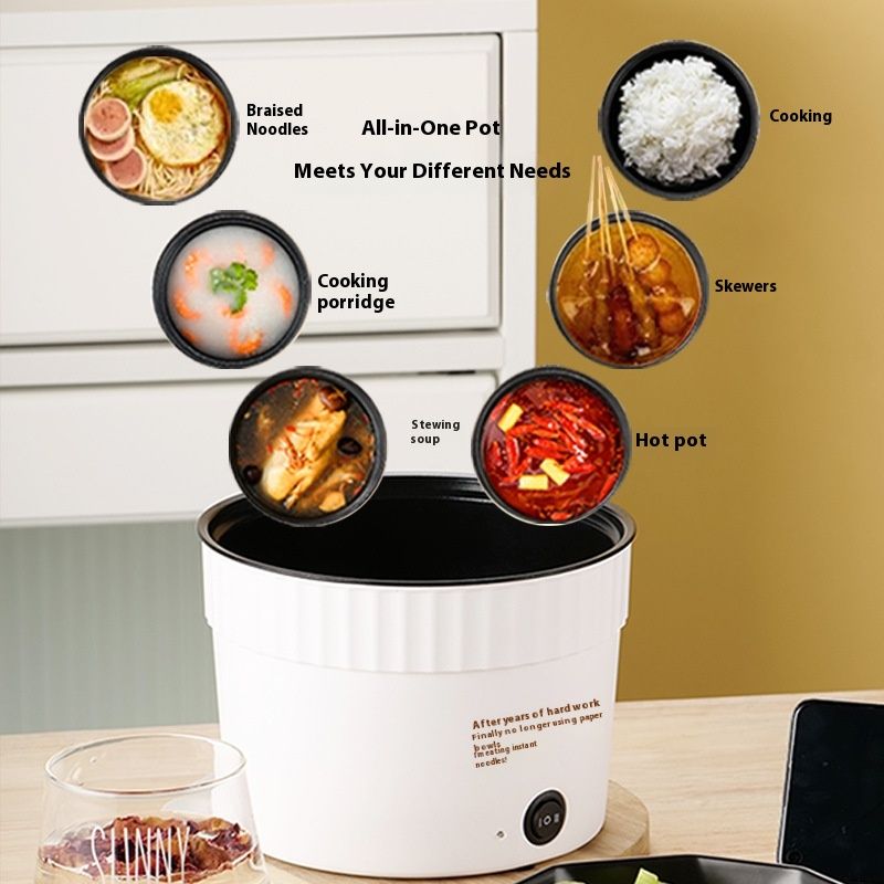 Multifunctional instant noodle pot, dormitory electric hot pot, electric cooking pot, household non-stick pot, electric hot pot, porridge pot