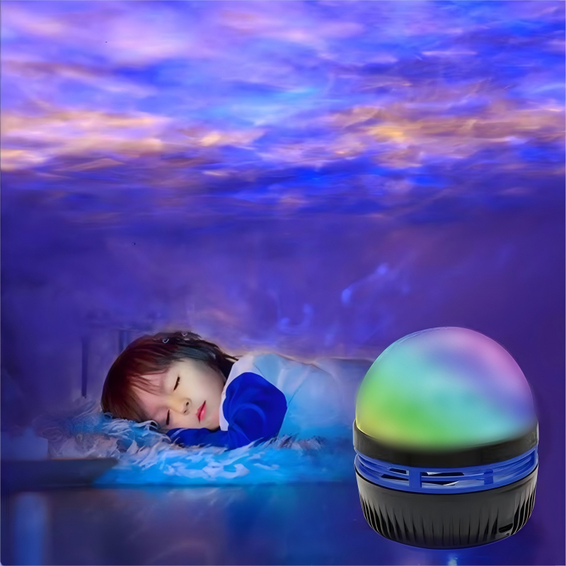 LED starry sky projector, aurora atmosphere light, water ripple spiral cloud mist starry sky light, bedroom night light.