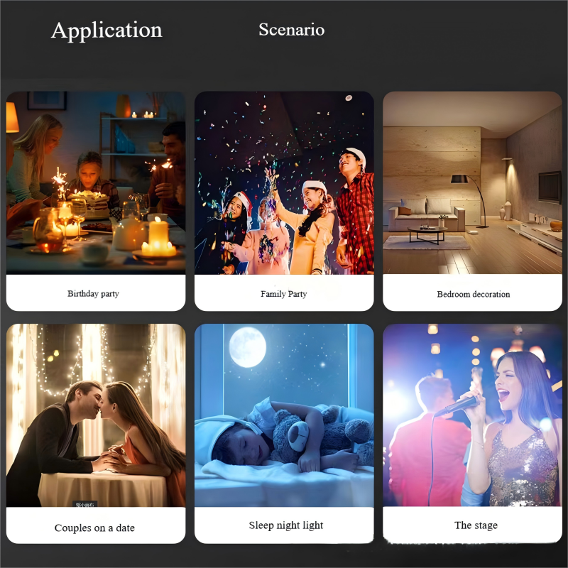 LED starry sky projector, aurora atmosphere light, water ripple spiral cloud mist starry sky light, bedroom night light.