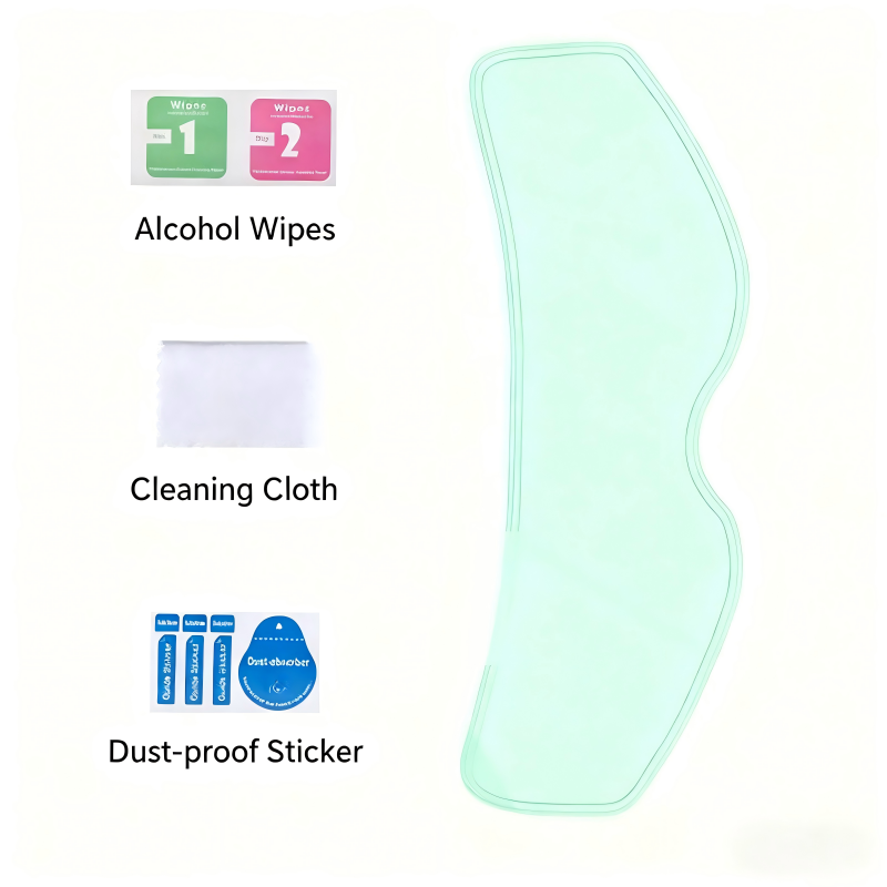 High-definition rainproof and anti-fog visor film for motorcycle and electric bike helmets, universal waterproof and anti-fog protective film for riding safety helmets