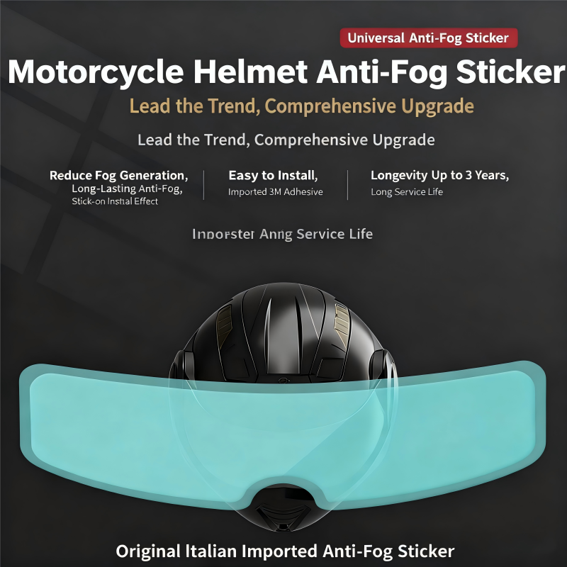 High-definition rainproof and anti-fog visor film for motorcycle and electric bike helmets, universal waterproof and anti-fog protective film for riding safety helmets