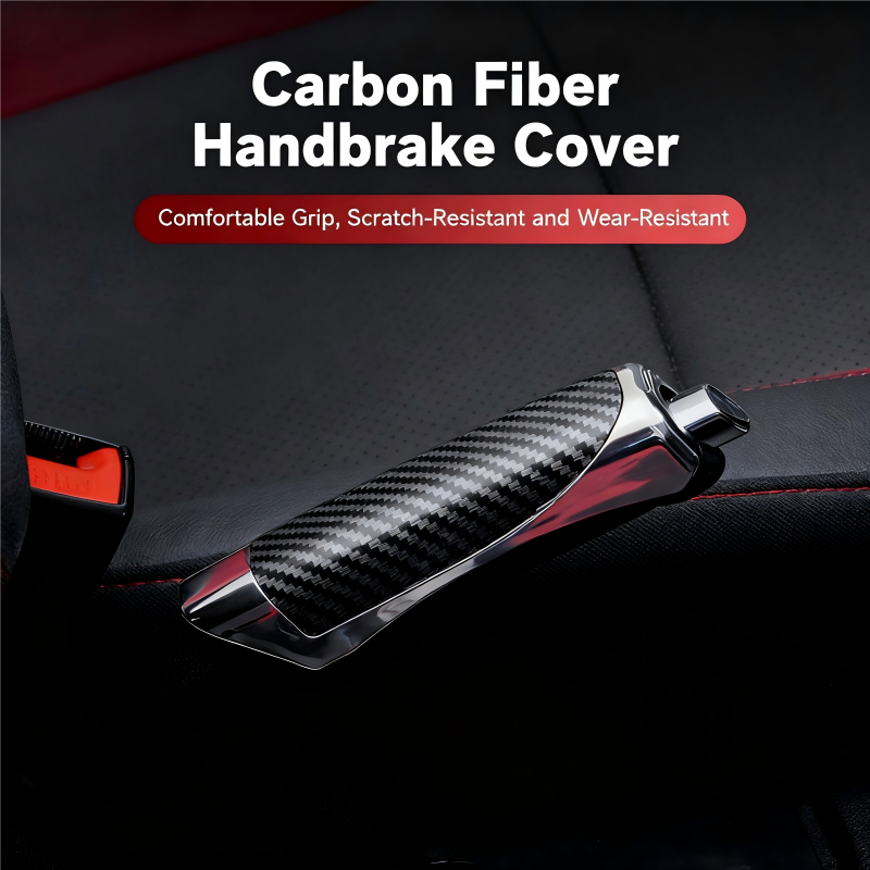 Car handbrake sleeve, carbon fiber textured handbrake cover, handbrake decorative sleeve, handbrake protective cover