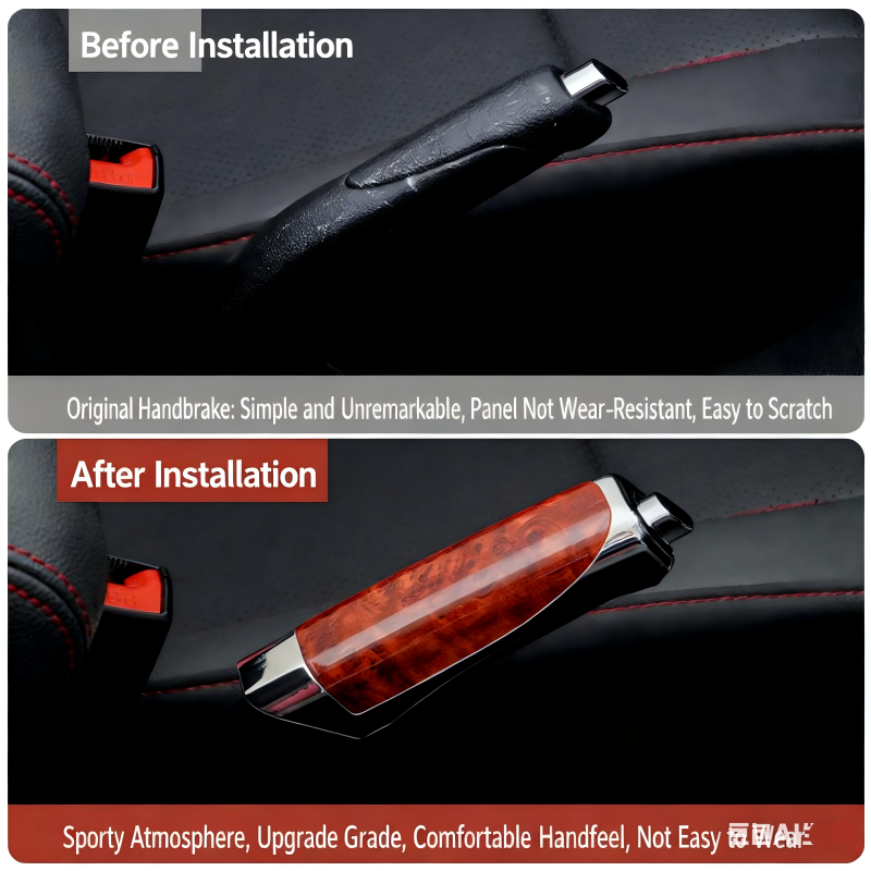 Car handbrake sleeve, carbon fiber textured handbrake cover, handbrake decorative sleeve, handbrake protective cover