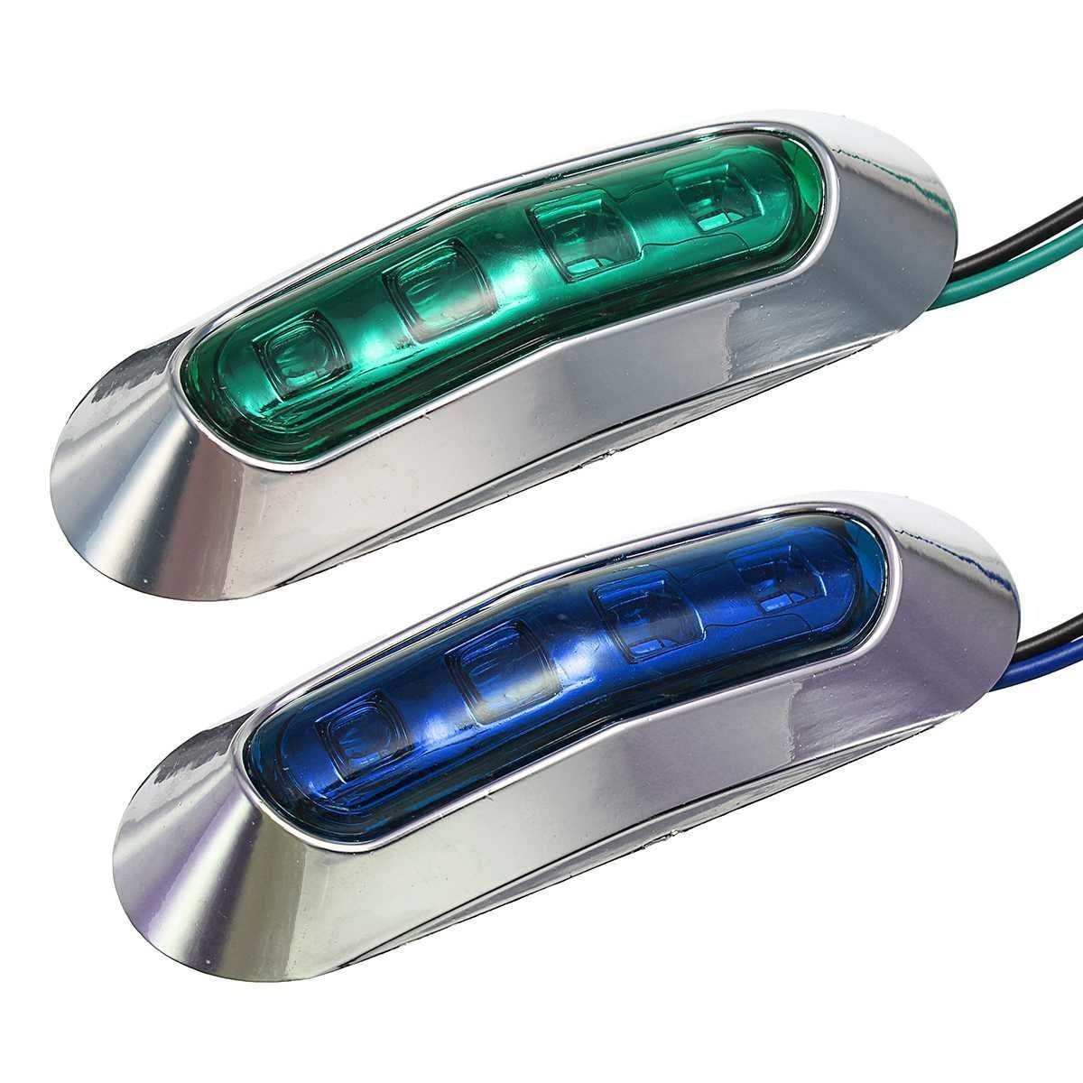 Universal 12V-24V High-Brightness LED Position Light for Pickup Trucks and Cargo Vehicles, Modified Turn Signal, Off-Road Vehicles, Trailers, RV Side Light, Chrome Waterproof Turn Signal Light