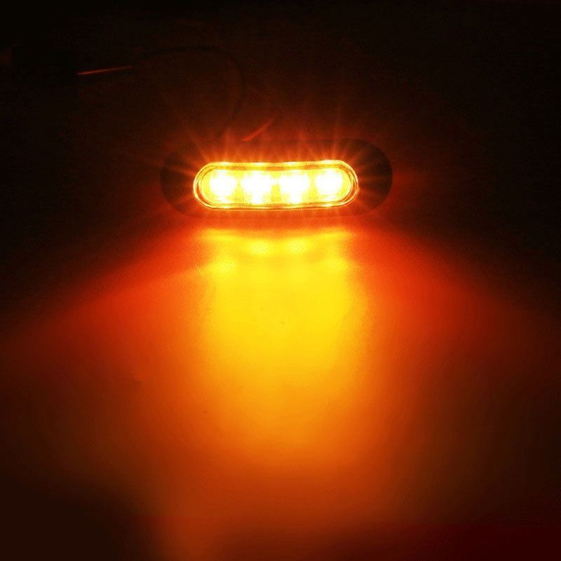 Universal 12V-24V High-Brightness LED Position Light for Pickup Trucks and Cargo Vehicles, Modified Turn Signal, Off-Road Vehicles, Trailers, RV Side Light, Chrome Waterproof Turn Signal Light