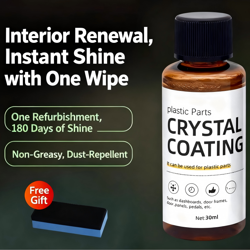 2PCS Automotive Leather and Plastic Refurbishing Restorer for Car Interior, Crystal Coating, Dashboard Wax Maintenance and Special Renovation