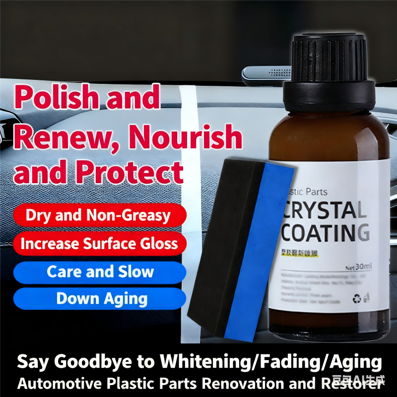 2PCS Automotive Leather and Plastic Refurbishing Restorer for Car Interior, Crystal Coating, Dashboard Wax Maintenance and Special Renovation