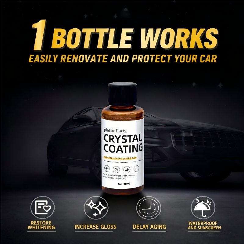 2PCS Automotive Leather and Plastic Refurbishing Restorer for Car Interior, Crystal Coating, Dashboard Wax Maintenance and Special Renovation