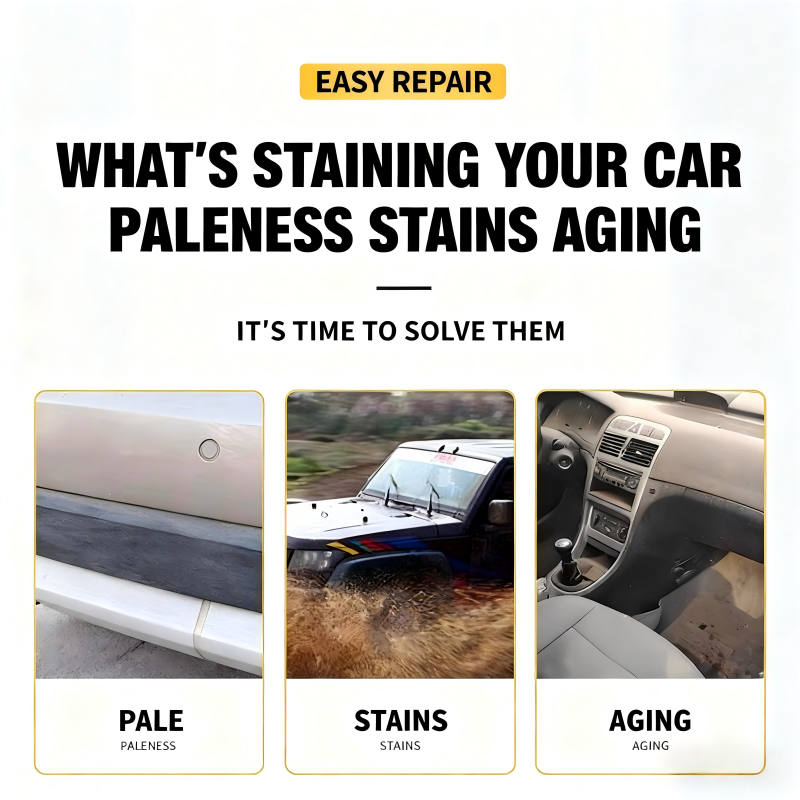 2PCS Automotive Leather and Plastic Refurbishing Restorer for Car Interior, Crystal Coating, Dashboard Wax Maintenance and Special Renovation