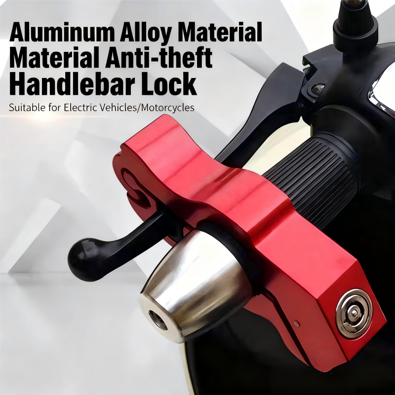 Universal scooter brake lock, alloy steel anti-theft bicycle handlebar lock, disc brake lock with alarm for lightweight motorcycles and electric bicycles, throttle grip lock