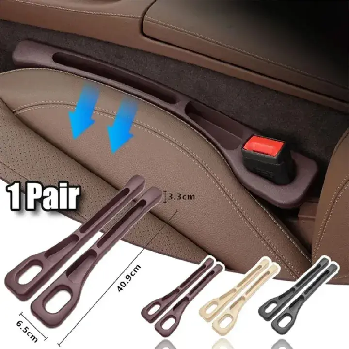1 pair of universal car seat gap filler strips, side seam car gap filler, anti-leak seat gap storage organizer, interior decoration seam leak-proof filling strips, clip storage organizer