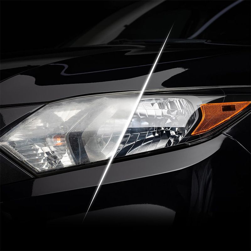 2PCS Car Headlight Renovation and Restoration Liquid, Headlight Coating Solution, Yellowing Removal, No-Sanding, Atomized Cleaning Agent, Polishing Kit