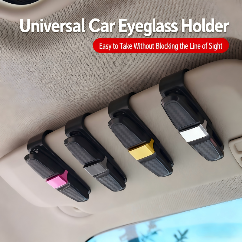 Carbon fiber car glasses clip, car sunglasses holder, car ticket clip, car sun visor glasses clip, car interior accessory