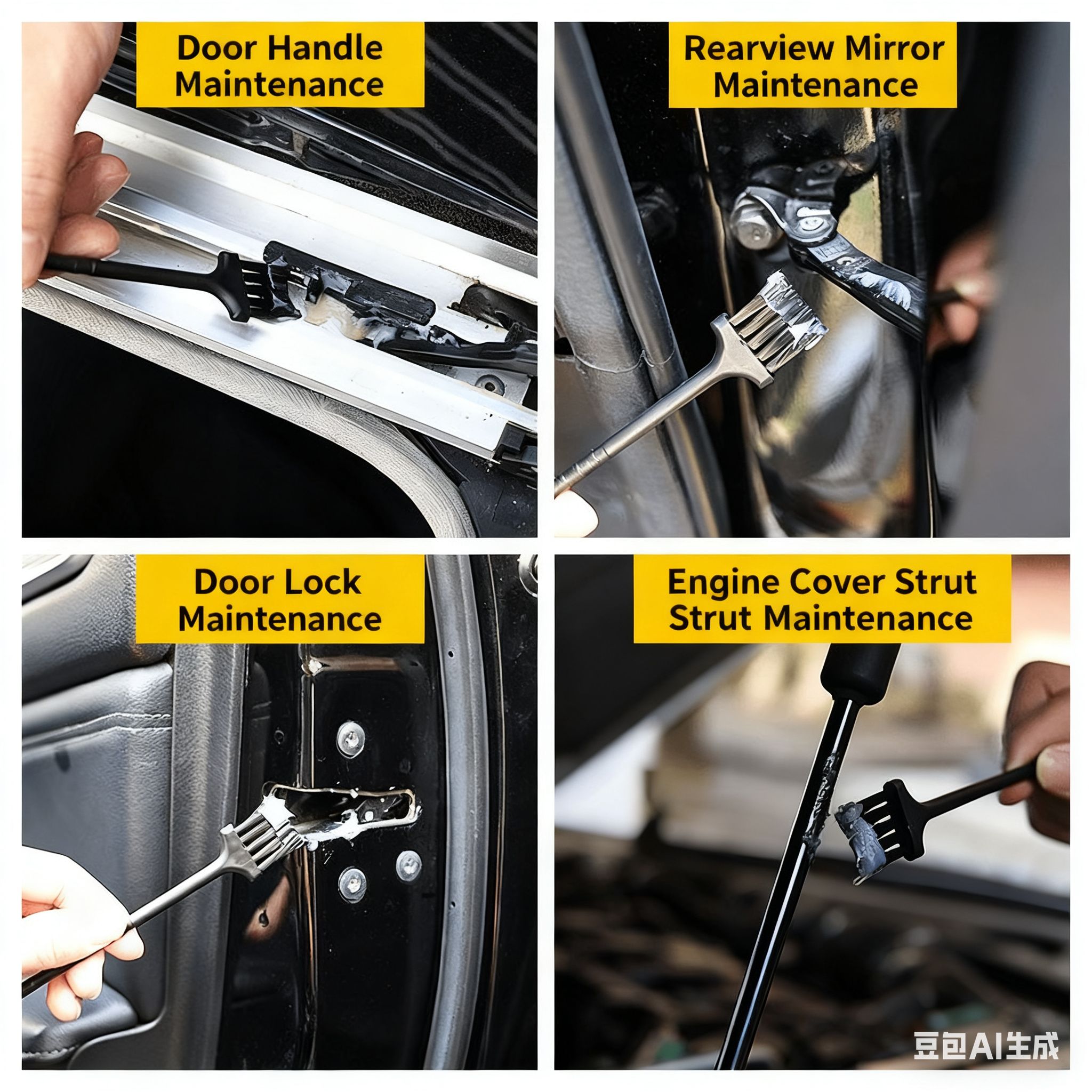 Special maintenance synthetic lubricant grease for car engine oil, used for door hinges to eliminate abnormal noise and sticking, automotive care agent