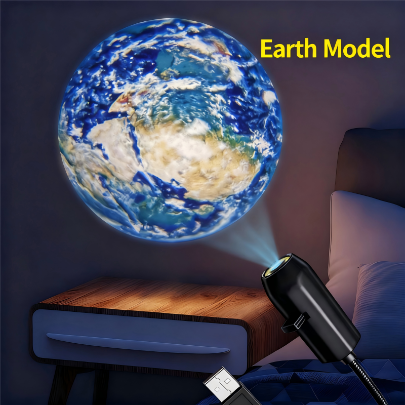 Christmas Starry Sky Projection Lamp, Moon Lamp, Creative LED Night Light, Bedroom, Home, Car Atmosphere Light, Background Light, Rechargeable, Multi-Color Changing, Kids' Gift, Trendy Decorative Lamp