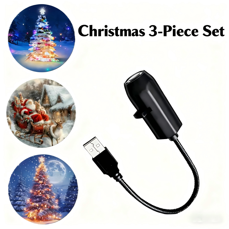 Christmas Starry Sky Projection Lamp, Moon Lamp, Creative LED Night Light, Bedroom, Home, Car Atmosphere Light, Background Light, Rechargeable, Multi-Color Changing, Kids' Gift, Trendy Decorative Lamp