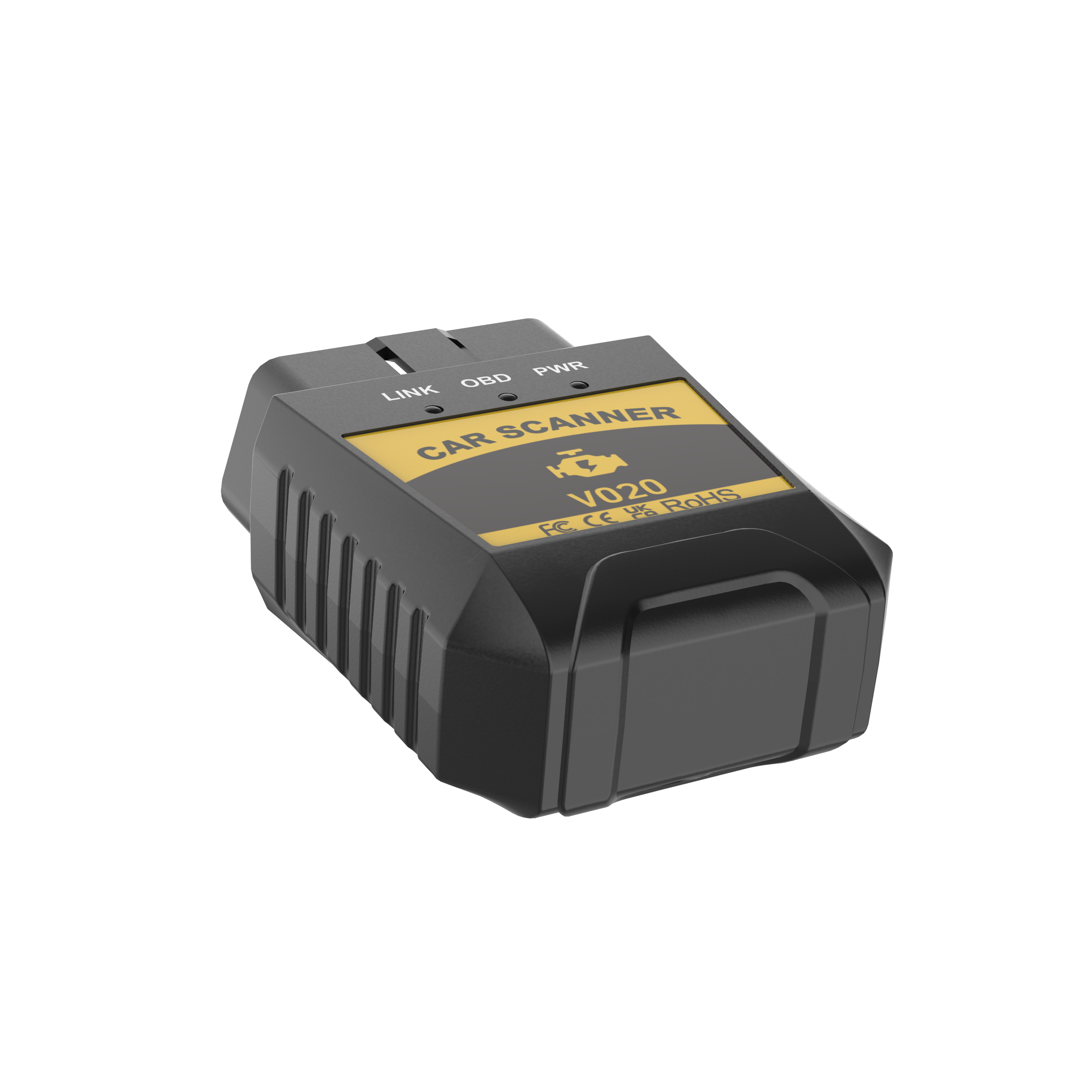 Car Engine Automatic Diagnostic Scanner Tool Bluetooth OBD2 Fault Detector V020 Mini OBDII Diagnostic Bluetooth Device OBD2 Car Code Reader Scanner Compatible with Windows and Android  and iOS