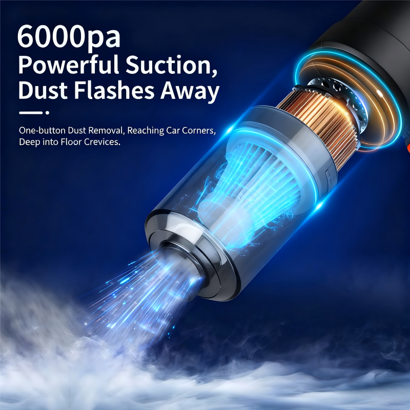 Car and Home Wireless Mini Vacuum Cleaner, Portable Car Handheld High-Power Vacuum Cleaner, Mini Home Vacuum Cleaner for Pet Hair