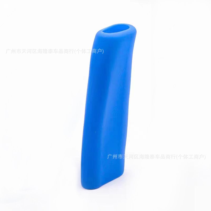 Car Manual Gear Shift Knob Cover Oval Silicone Leather Texture Non-Slip Wear-Resistant Gear Stick Cover Universal Handbrake Cover