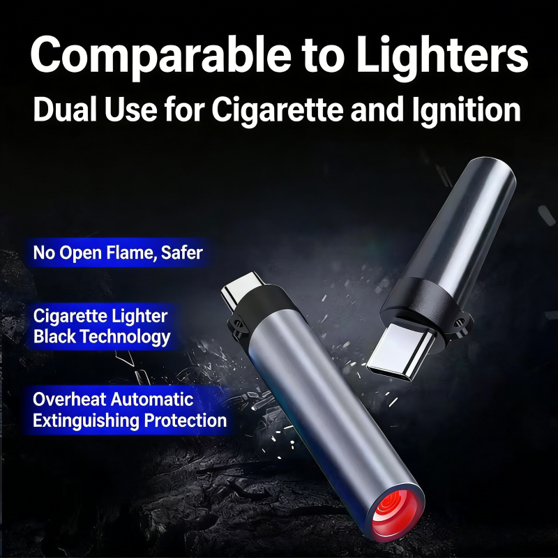 Type C phone cigarette lighter, plug and play, no need to inflate, no need to add fuel, portable mini cigarette lighter, high-temperature resistant