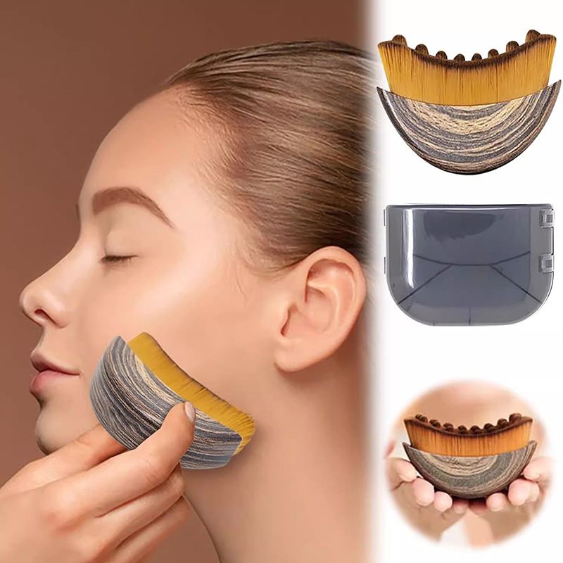 Lymphatic Contour Face Brush Lymphatic Facial Makeup Brush Body Cleansing Brush Lymphatic Contour Brush Moon Toothbrush Facial Brush Massage Care Brush