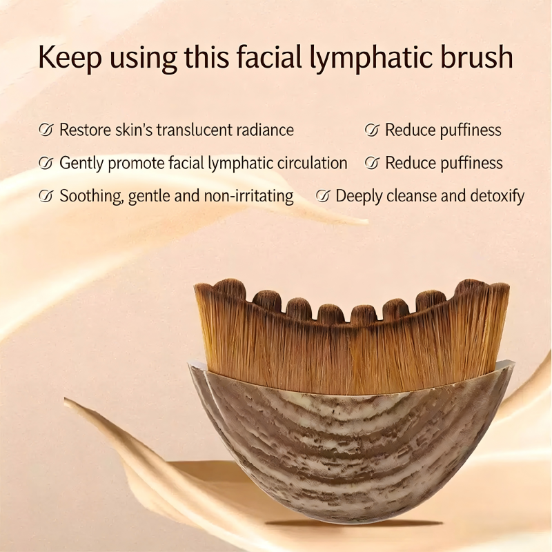 Lymphatic Contour Face Brush Lymphatic Facial Makeup Brush Body Cleansing Brush Lymphatic Contour Brush Moon Toothbrush Facial Brush Massage Care Brush