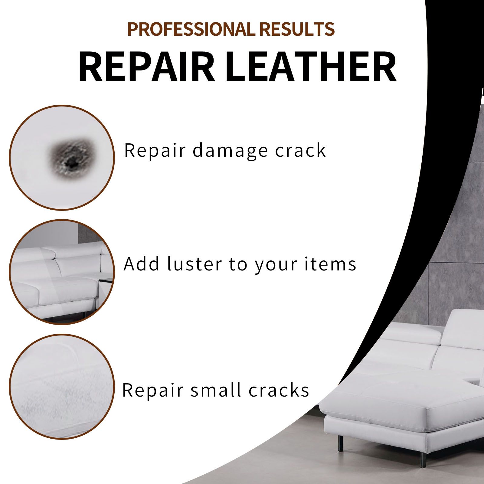 Leather color patch, scratch cream, leather clothing, scratches, cracks, leather repair, car leather, seat leather repair Accessory set is included