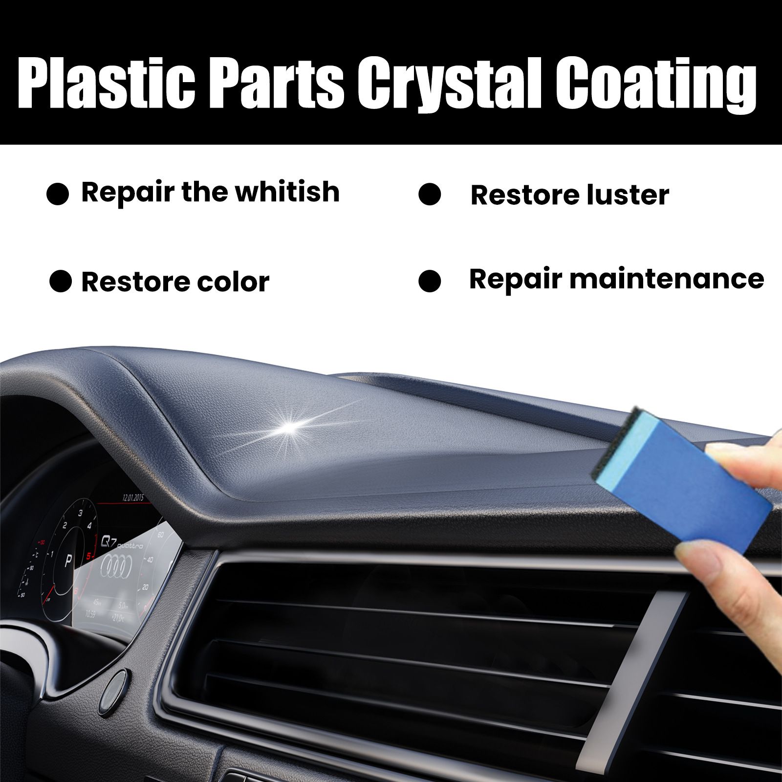 Automobile plastic parts refurbishment reducer, plastic refurbishment coating, repair car interior crystal plating instrument panel wax maintenance matte car paint, dustproof varnish curing coating