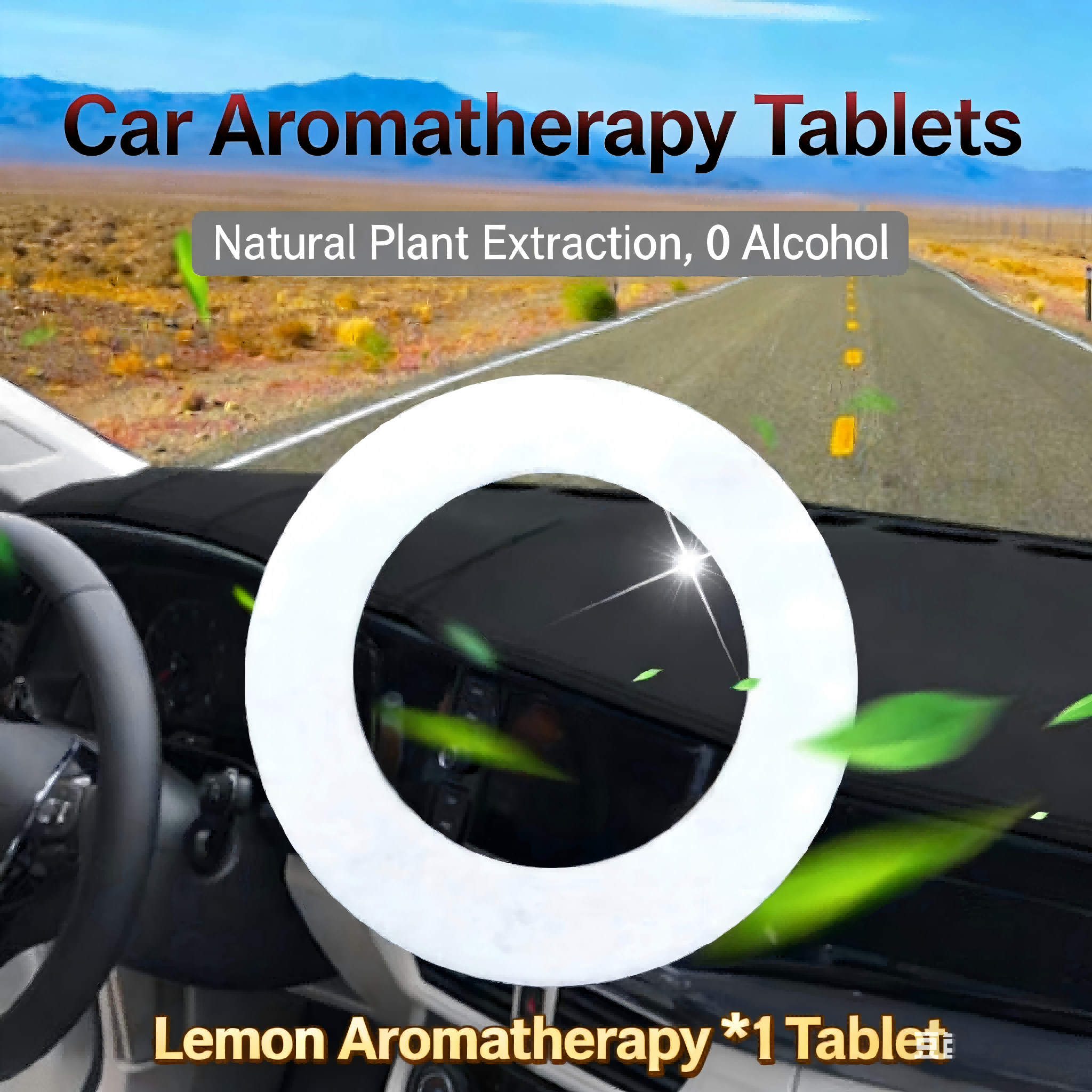 Star Planet Solar Car Air Freshener Aluminum Double Ring Floating Rotating Ornament