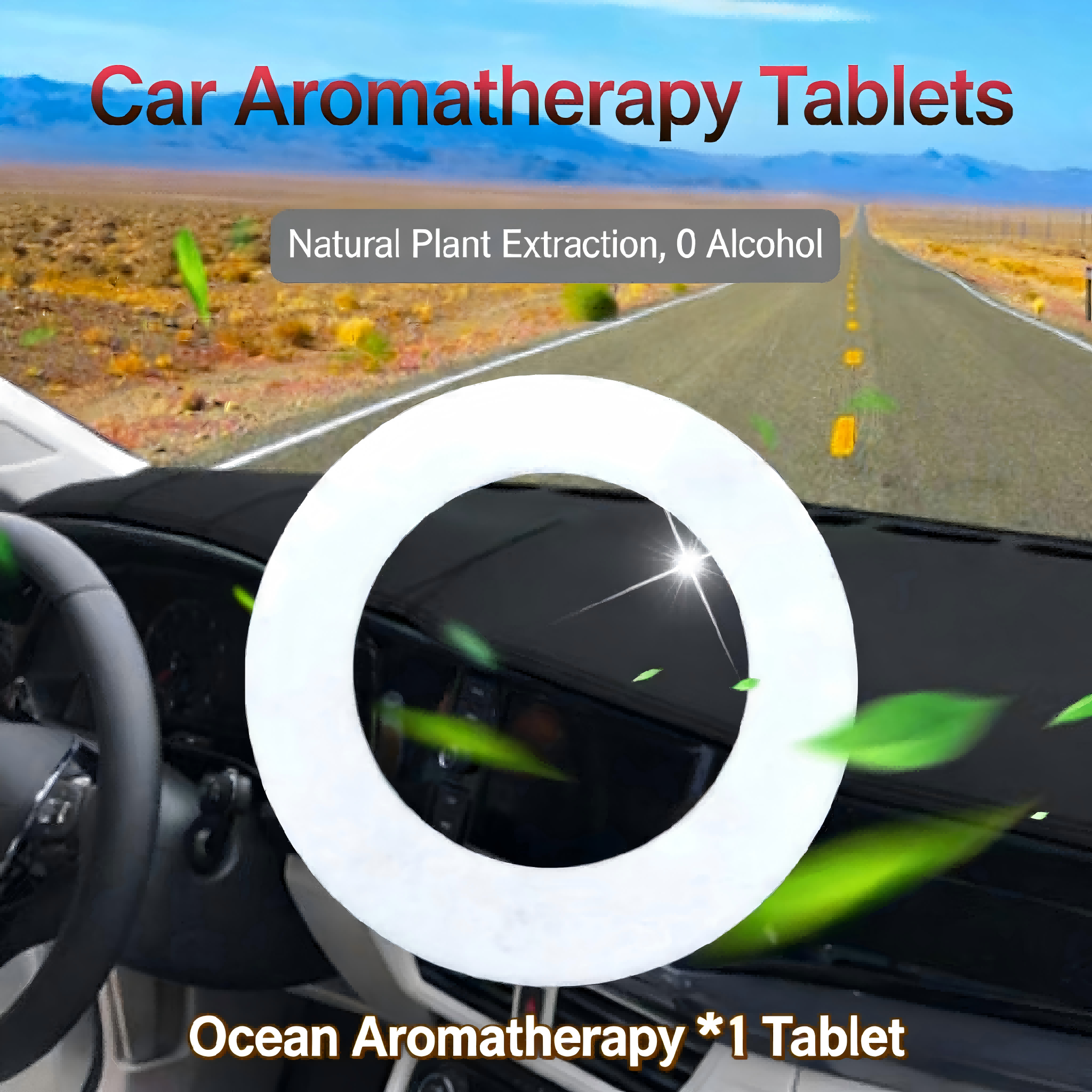 Star Planet Solar Car Air Freshener Aluminum Double Ring Floating Rotating Ornament